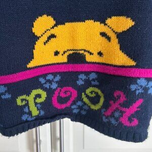 🐻💙 Vintage Winnie the Pooh Acrylic Knit Sweater – Navy, Size 3T 💙🐻